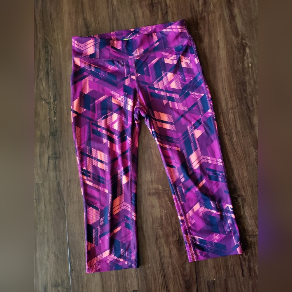 crop Multicolor leggings workout pants medium